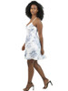 ANGIE Angie Ivory V Neck Racer Back Print Women's Sundress 