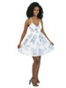ANGIE Angie Ivory V Neck Racer Back Print Women's Sundress 