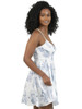 ANGIE Angie Ivory V Neck Racer Back Print Women's Sundress 
