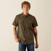 ARIAT Ariat Men's FrontierTough VentTEK Western Fitted Snap Shirt - Grape Leaf 