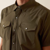 ARIAT Ariat Men's FrontierTough VentTEK Western Fitted Snap Shirt - Grape Leaf 