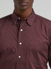 Wrangler Men's Cody Johnson Wine One Pocket Button Down Shirt