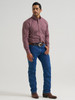 Wrangler Red Print Relaxed Fit Long Sleeve Men's Shirt