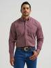 Wrangler Men's Red Print Relaxed Fit Long Sleeve Tall Shirt