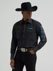 Wrangler Men's Black Logo Western Snap Shirt