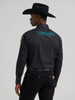 Wrangler Men's Black Logo Western Snap Shirt