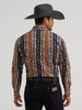 Wrangler Men's Checotah Mocha Western Snap Printed Shirt