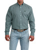Cinch Men's Green Tile Print Long Sleeve Shirt