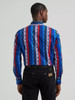 WRANGLER Wrangler Men's Old Glory Checotah Long Sleeve Western Snap Printed Shirt 