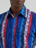 WRANGLER Wrangler Men's Checotah Long Sleeve Western Snap Printed Tall Shirt - Old Glory 