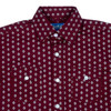 PANHANDLE SLIM Panhandle Slim Boy's Geo Print Pearl Snap Western Shirt - Maroon Red/Multi 
