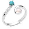 MONTANA SILVERSMITH Montana Silversmiths Blue Jay Wrap Ring - Silver 