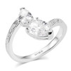 MONTANA SILVERSMITH Montana Silversmiths Double Drop Crystal Ring - Silver 