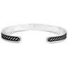 MONTANA SILVERSMITH Montana Silversmiths Midnight Roped Silver Cuff Bracelet 