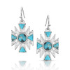 MONTANA SILVERSMITH Montana Silversmiths Southwestern Sun Turquoise & Silver Women's Earrings 
