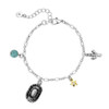 MONTANA SILVERSMITH Montana Silversmiths Light Hearted Charm Silver Bracelet 