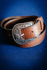 KLW Men's Chocolate Wyatt Leather Belt