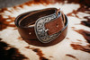 KLW Men's Chocolate Wyatt Leather Belt 