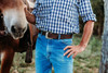  KLW Men's Distressed Brown Reagan Leather Belt 