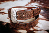  KLW Men's Distressed Brown Reagan Leather Belt 