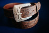 KLW Men's Distressed Brown Reagan Leather Belt 