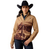 ARIAT Ariat Women's Logo Lone Ranger Print Brown Softshell Jacket 
