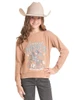 PANHANDLE SLIM Rock & Roll Denim Girl's Graphic Pullover - Khaki 