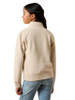 Ariat Girl's Chandail 1/4 Zip Running Wild Sweater - Oatmeal Heather