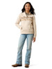 Ariat Girl's Chandail 1/4 Zip Running Wild Sweater - Oatmeal Heather