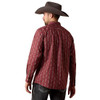 ARIAT Ariat Men's Team Dutton Classic Fit Shirt - Ketchup Paisley Stripe/Savanna 