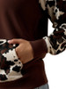 Women's Ariat Logo 2.0 Cow Print Chicory Coffee Hoodie