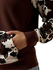 ARIAT Women's Ariat Logo 2.0 Cow Print Chicory Coffee Hoodie 