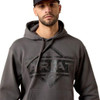 ARIAT Ariat Men's Leather Diamond Hoodie - Dark Shadow 