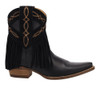 Dingo Women's Last Ride Leather Snip Toe Pull On Black Cowboy Boots