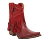 Women's Dingo Last Ride Leather Pull On Snip Toe Cowboy Boots - Red