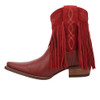 Women's Dingo Last Ride Leather Pull On Snip Toe Cowboy Boots - Red