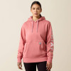 ARIAT Ariat Women's Rebar Workman Graphic Hoodie - Dusty Rose Heather/Cloud Grey 