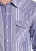 PANHANDLE SLIM Panhandle Slim Men's Modern Vintage Twill Stripe Snap Shirt In Blue 