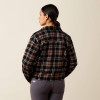 ARIAT Ariat Black Women's Rebar Heavy Flannel Work Shirt 