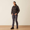 ARIAT Ariat Black Women's Rebar Heavy Flannel Work Shirt 