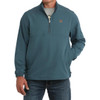 CINCH Cinch Men's Teal 1/4 Zip Windbreaker Pullover T-Shirt 