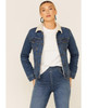 WRANGLER Wrangler Women's Indigo Sherpa-Lined Denim Trucker Jacket 