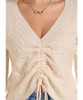 Rock & Roll Cowgirl Women's Natural Ruched Tie Top