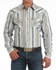 CINCH Men's Cinch Modern Fit Striped Multicolor Western Snap Shirt 