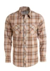 PANHANDLE SLIM Panhandle Slim Camel Brown Plaid Men's Shirt 