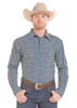 PANHANDLE SLIM Men's Panhandle Slim Blue Modern Vintage Ikat Stripe Snap Shirt 