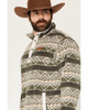 CINCH Cinch Men's Green & White Southwestern 1/4 Snap Pullover Sweatshirt 