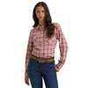 WRANGLER Wrangler Rose Plaid Retro Western Essential Women's Collared Snap Shirt 
