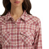 WRANGLER Wrangler Rose Plaid Retro Western Essential Women's Collared Snap Shirt 