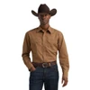 WRANGLER Wrangler Men's Retro Brown Geometric Print Snap Shirt 